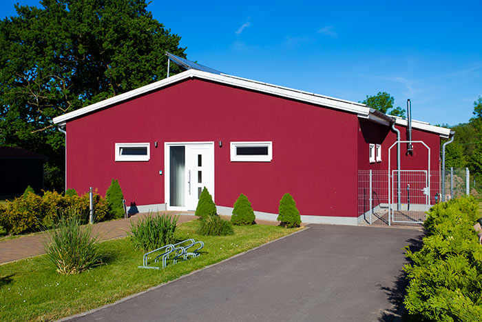 Sanitärtrakt auf dem Wohnmobilstellplatz